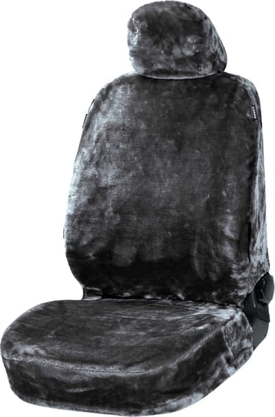 Walser Autostoelhoes Teddy - synthetisch bont - antraciet