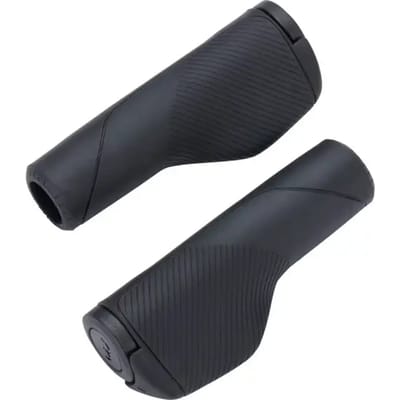BBB Cycling KingComfort Set + Bar Ends 80 mm - Ergonomische Handvatten Fiets - 135mm - Antislip Fietshandgrepen - Bar Ends Handvatten - Zwart - BHG-125