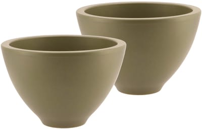 DK Design Bloempot/plantenpot - Vinci- olijfgroen mat - voor kamerplant - D15 x H23 cm
