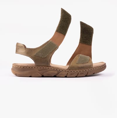 BRENDA 08 Dames Sandalen Khaki