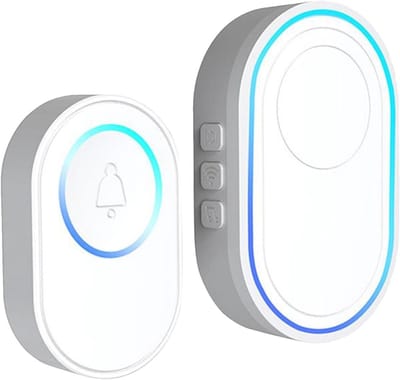 Deur Sensor Bel - Alarm Melder - Bezoekers Melden - Draadloze Installatie - 13.3 x 7.8 x 6.3 cm - Wit