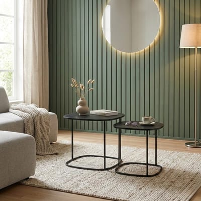 Murbach Salontafel Set - 2-delig - Zwart - Organisch Design