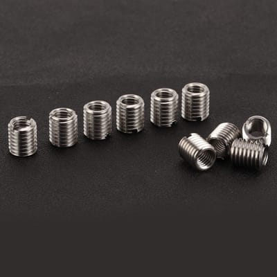 Dailygoods- Draadinzetstukken Roestvrij Staal - Bevestigingsdraadinzetstukken - Reparatiegereedschap - Binnendraad M10x1.5mm - Buitendraad M14x2mm - Lengte ca. 16 mm - Schroefinzetstukken