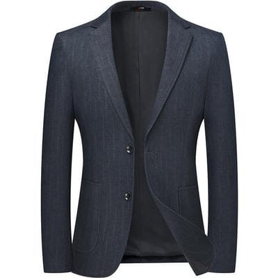 Nouveaux Costumes pour Hommes Automne et Hiver Style Coréen Coupe Ajustée Anti-froissage Costumes Décontractés Costumes Tendance Polyvalents pour la Jeunesse 4XL bleu