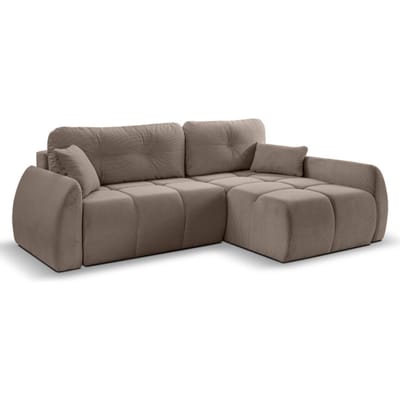 Furnilux Sancho hoekbank bed rechts bruin-beige | modulaire design hoeksofa