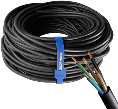 Industriële Kabel - Rubber Kabel - Buiten Gebruik - H07RN-F 5G15 - 30 Meter - Zwart