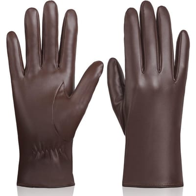 Gants chauds russes Coupe-vent Imperméables Gants en cuir PU Homme et Femme Affaires Gants polaires plus Avantages employés d'entreprise XL gray