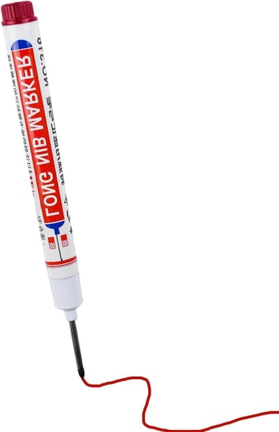 Diepe Gat Marker - Lange Punt Pen - Houtbewerking Markeren - Waterdichte Sneldrogende Inkt - Lange Punt - Rood