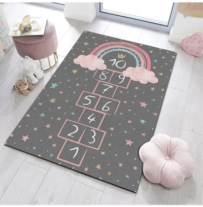 Vloerkleed Kinderkamer - Speelkleed Baby - Speelmat - Speeltapijt - Tapijt voor Kinderkamer - 120*180 cm - Vloerkleed Regenboog