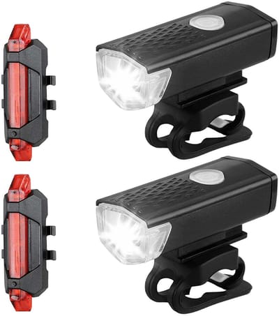 Fietsverlichting Set - LED Voor & Achter - 300 Lumen - Waterdicht