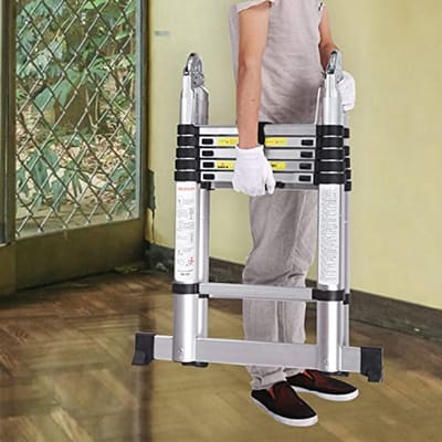 Telescopische Antislip Vouwladder 150 kg - Multifunctionele Aluminium Huishoudladder