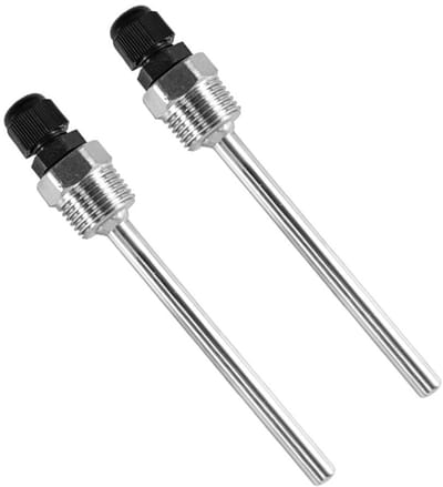 Roestvrijstalen onderdompelhulzen, 2 stuks, 150 mm, G 1/2 inch draad, beschermbuis voor temperatuursensor, hittebestendige onderdompelbescherming, thermometersensor accessoires