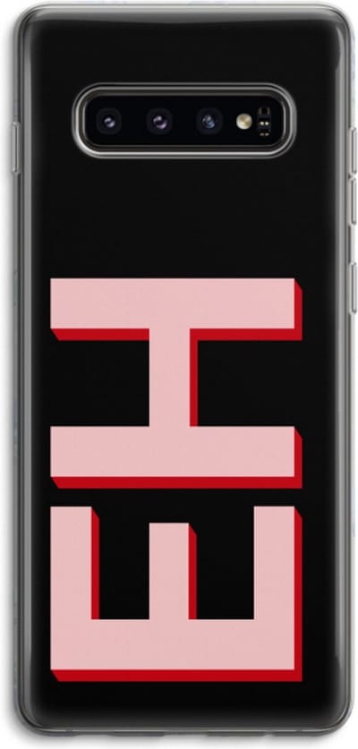 Gepersonaliseerd - Case Company® - Hoesje geschikt voor Samsung Galaxy S10 4G hoesje - Monogram - Soft Cover Telefoonhoesje - Bescherming aan alle Kanten en Schermrand