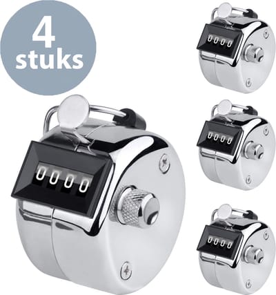 ForDig Handteller (4 stuks) - Handmatige klik teller - Hand Tally Counter - Personenteller