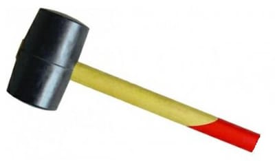 JUCO M0005 Serie - Rubberen Hamer - 480g - Beukenhouten Steel - Ergonomisch Ontwerp