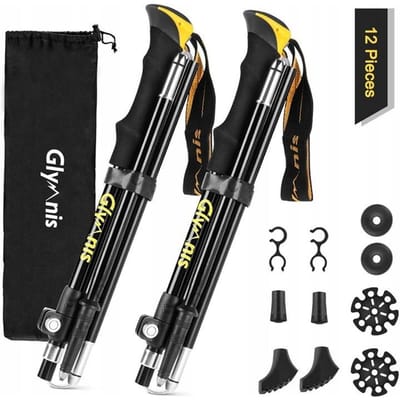 Glymnis Trekkingstokken Nordic Walking 110-130 cm Aluminium Lichtgewicht
