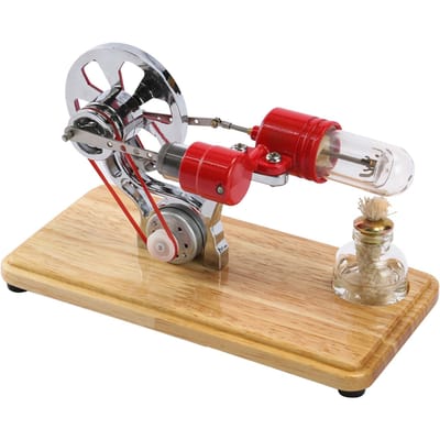 Kit de moteur Stirling générateur d'électricité modèle de moteur à Air chaud modèle de générateur physique avec LED OS6244-3 brown