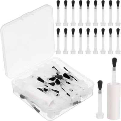 Set van 50 navulbare nagelborstels voor vloeistofapplicatie - Dunne, zachte penselen voor manicure, nail art en salongebruik