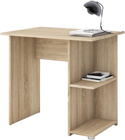 Bureau Computertafel - Werktafel Schrijftafel - Huiswerk Maken - Met 2 Legplanken - 82x76x60 cm - Sonoma Eiken