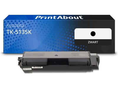 PrintAbout huismerk Toner TK-5135K Zwart Geschikt voor Kyocera