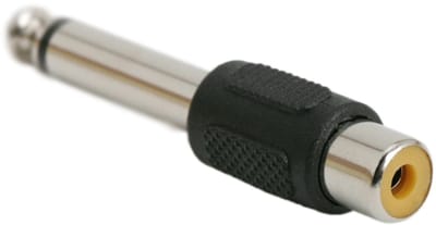 10x RCA naar Jack Adapter – RCA Vrouwelijk naar 6,3 mm Jack Mono – Audio Verloopstekker voor Versterker & Mixer - 10 Stuks [05097]
