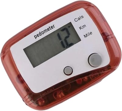 Stappenteller Digitaal - Activiteit Tracker - Dagelijkse Beweging - Eenvoudige Bediening - 47 x 35 cm - Rood