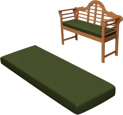 Zitkussen Bank - Tuinkussen Stoelkussen - Comfortabel Zitten - Waterdicht Antislip - 155 x 55 cm - Donkergrijs