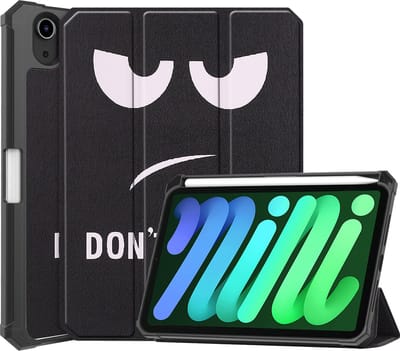 Hoesje Geschikt voor Apple iPad Mini 6 (2021) - 8.3 inch - 6e Generatie - Dun & Stevig - Trifold Bookcase - Hard Cover Case - Met Uitsparing Geschikt voor Apple Pencil - Hardcover Book - Tablet Hoes - Don't Touch Me