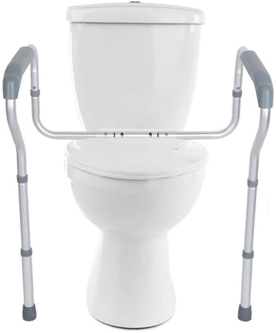 Toiletleuning - Slijtvast - Veiligheidsframe voor toilet - Lichtgewicht en eenvoudig te installeren - Verstelbaar - Geschikt voor badkame