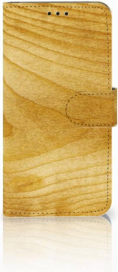 Huawei P30 Lite (2020) Book Style Case Licht Hout