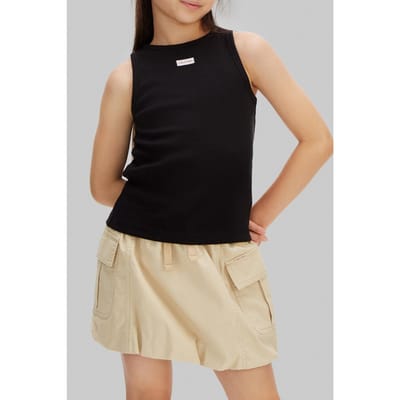 Calvin Klein Girls Rib Tank Top Black Taglia: 8 | Camicie Outlet | kids | Nero