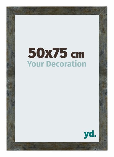 Your Decoration - Puzzellijst 50x75 cm - Blauw Goud Gemeleerd - Puzzellijst 500-1000 stukjes - MDF Fotolijst - Mura