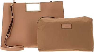 SEIDENFELT MANUFAKTUR Handtas Schoudertas Bjerre Long Shopper Cookie Dough / Gold Beige