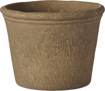 IB Laursen BloemPot Athen grooved edge dark sand H18 Ø23.5