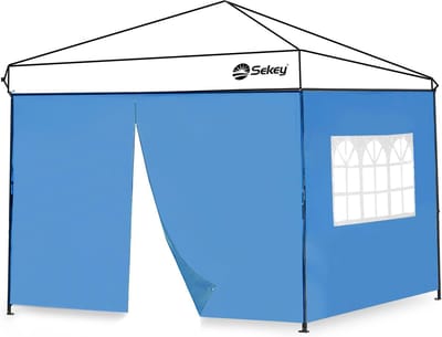 Zijpanelen voor Vouwpaviljoen 3x3 m - Waterdichte Zijwand met Ritssluiting en Raam - Set van 2