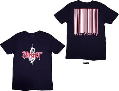 Slipknot - Barcode Heren Tshirt - M - Donkerblauw