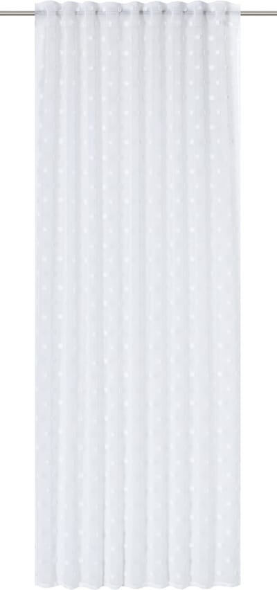 Elbersdrucke Gordijn met verborgen lussen Fluffy Dots 255x140 cm wit