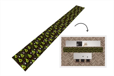 Keukenloper - Keukenmat - Avocado - Fitness - Patronen - 400x50 cm - Keuken vloerkleed