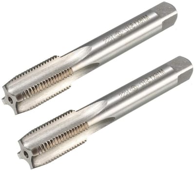 Dailygoods - Metrische kranen - Ti-Coated - 2 stuks - M16 x 1,5 mm - Voor machine en elektrische boren - Geschikt voor professioneel gebruik
