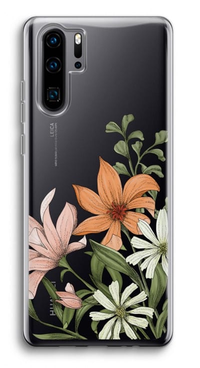 Case Company® - Hoesje geschikt voor Huawei P30 Pro hoesje - Floral bouquet - Soft Cover Telefoonhoesje - Bescherming aan alle Kanten en Schermrand