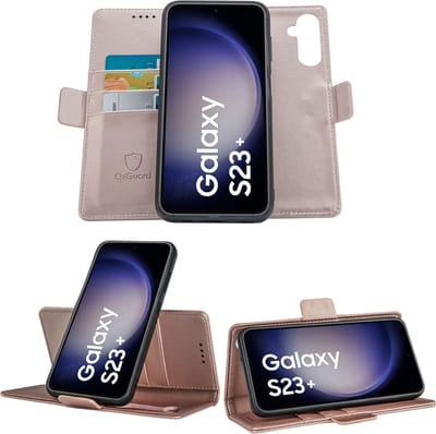 Geschikt voor Samsung Galaxy S23 Plus Book Case Hoesje - Uitneembaar Hoesje - Magnetische Sluiting - Portemonnee Rose