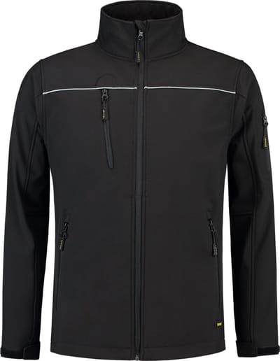 Tricorp soft shell jack - Workwear - 402006 - zwart - maat 3XL