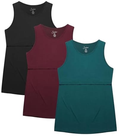 3-Pack Vrouwelijke Borstvoeding Hemdjes Zonder Mouwen - Comfortabele Zwangerschap Tops