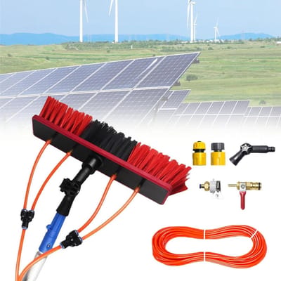 Raam en zonnepaneel reiniger - Telescoopsteel borstel - Hoge oppervlakken reinigen - Watergevoede reiniging - Tot 10 meter - Niet gespecificeerd