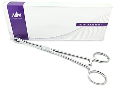 Professionele Plug Tang voor Piercing - Ronde Spons Tang in Roestvrij Staal