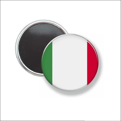 Button Met Magneet 58 MM - Vlag ItaliÃ« - NIET VOOR KLEDING