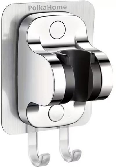 PolkaHome® zelfklevend douchekophouder – chrome handdouchehouder- wandmontage zonder boren