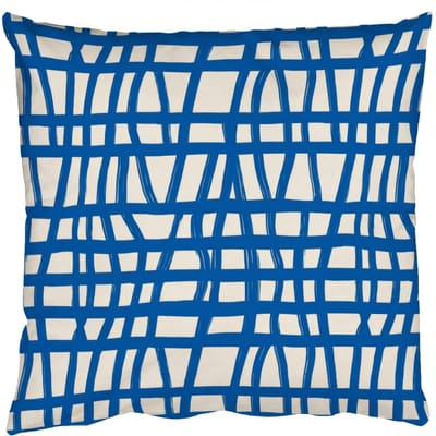 Sierkussens - Kussentjes Woonkamer - 50x50 cm - Ruitpatroon - Blauw - Crème