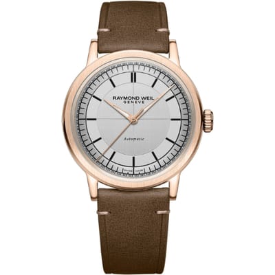 Raymond Weil Millesime 2925-PC5-65001 Horloge - Leer - Bruin - Ø 39 mm
