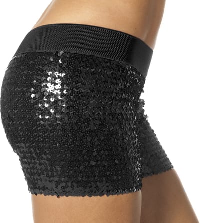 Hotpants Pailletten Zwart Vrouw